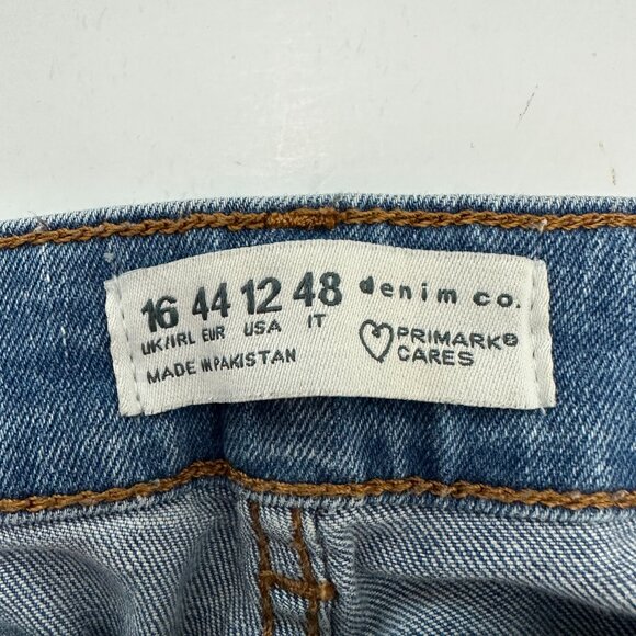 Denim Co. Bootcut Raw Hem Women's size 12 Medium Blue Denim Jeans - Picture 3 of 5